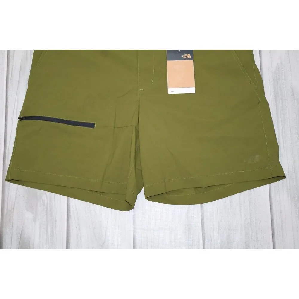 NEW The North Face Basin Shorts 7in Inseam Olive Green Mens Sz 36 Active Outdoor